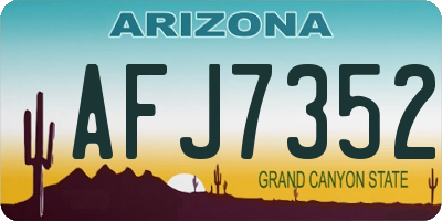 AZ license plate AFJ7352