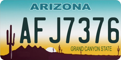 AZ license plate AFJ7376