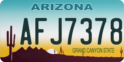 AZ license plate AFJ7378