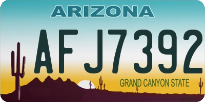 AZ license plate AFJ7392