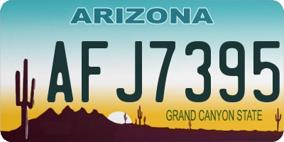 AZ license plate AFJ7395