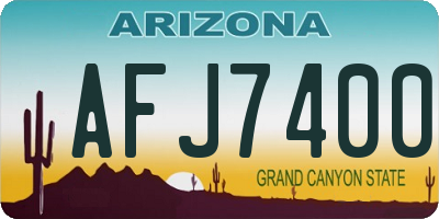 AZ license plate AFJ7400