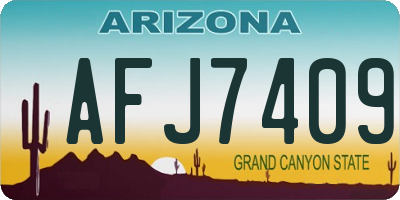 AZ license plate AFJ7409