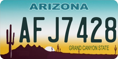 AZ license plate AFJ7428