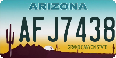 AZ license plate AFJ7438