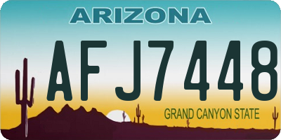 AZ license plate AFJ7448