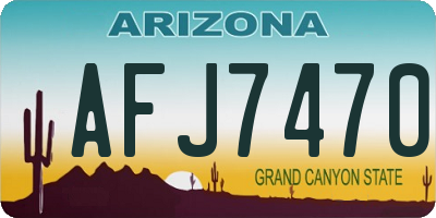 AZ license plate AFJ7470