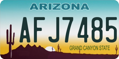 AZ license plate AFJ7485