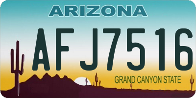 AZ license plate AFJ7516