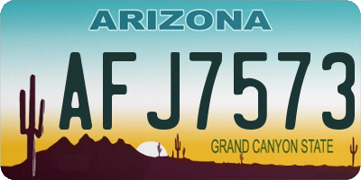 AZ license plate AFJ7573