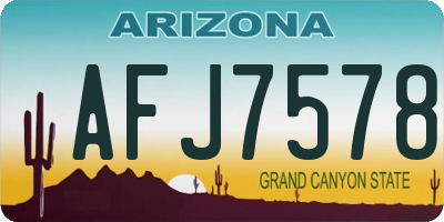 AZ license plate AFJ7578