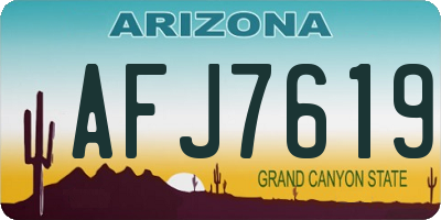 AZ license plate AFJ7619