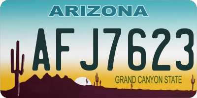 AZ license plate AFJ7623