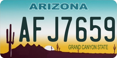 AZ license plate AFJ7659