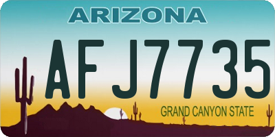 AZ license plate AFJ7735