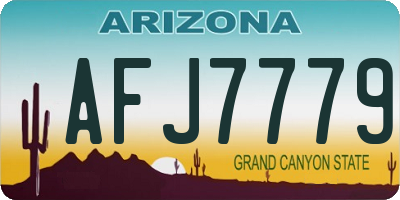 AZ license plate AFJ7779