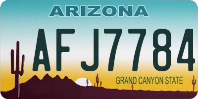 AZ license plate AFJ7784