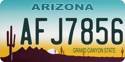AZ license plate AFJ7856