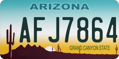 AZ license plate AFJ7864