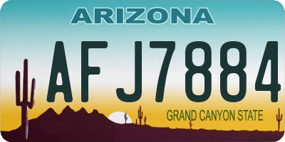 AZ license plate AFJ7884