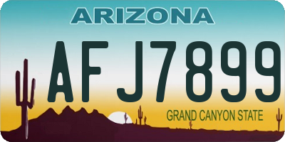 AZ license plate AFJ7899