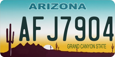AZ license plate AFJ7904
