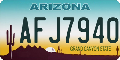 AZ license plate AFJ7940