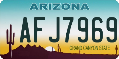 AZ license plate AFJ7969