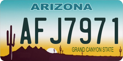 AZ license plate AFJ7971