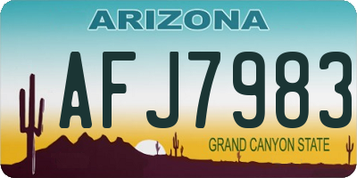 AZ license plate AFJ7983