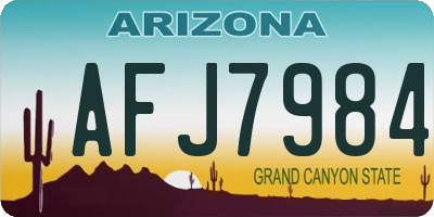 AZ license plate AFJ7984