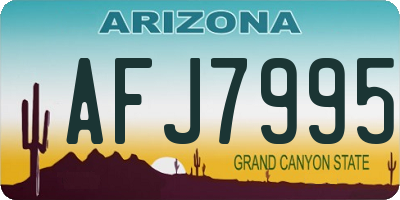AZ license plate AFJ7995