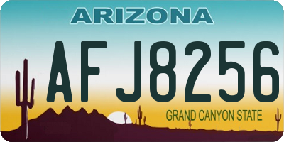 AZ license plate AFJ8256
