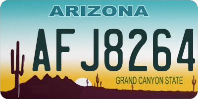 AZ license plate AFJ8264