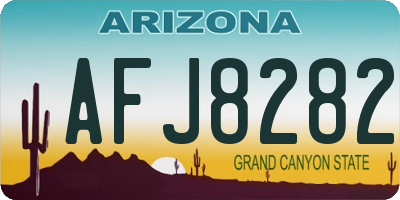 AZ license plate AFJ8282