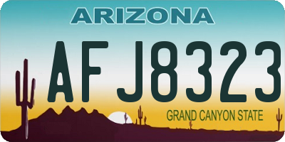 AZ license plate AFJ8323
