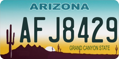 AZ license plate AFJ8429
