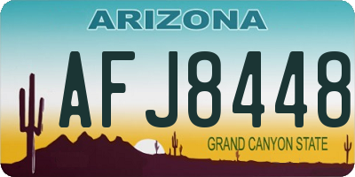 AZ license plate AFJ8448
