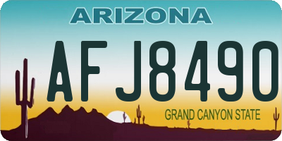 AZ license plate AFJ8490
