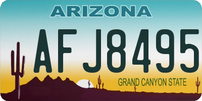 AZ license plate AFJ8495