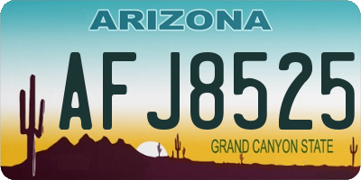 AZ license plate AFJ8525