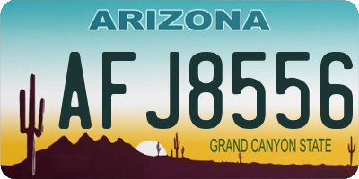 AZ license plate AFJ8556