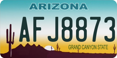 AZ license plate AFJ8873