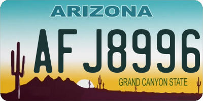 AZ license plate AFJ8996