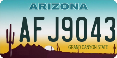 AZ license plate AFJ9043