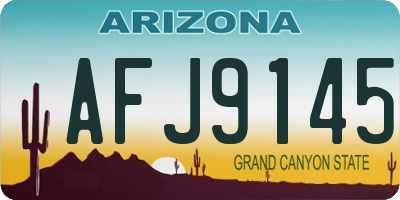 AZ license plate AFJ9145