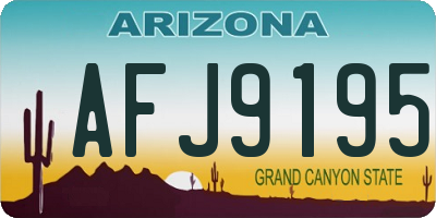 AZ license plate AFJ9195