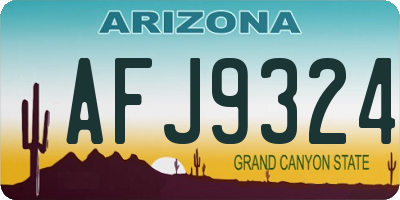 AZ license plate AFJ9324
