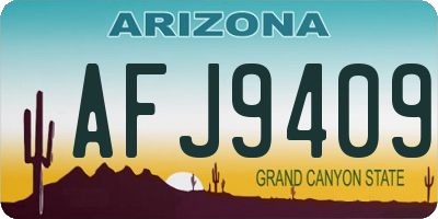 AZ license plate AFJ9409