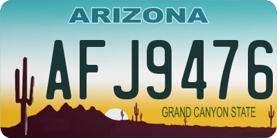 AZ license plate AFJ9476